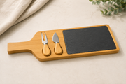 Bamboo Cheese Board Set | Serving Slate Board