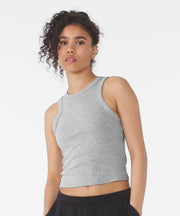 Women's micro rib racer tank