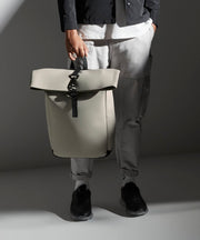 Matte PU rolltop backpack