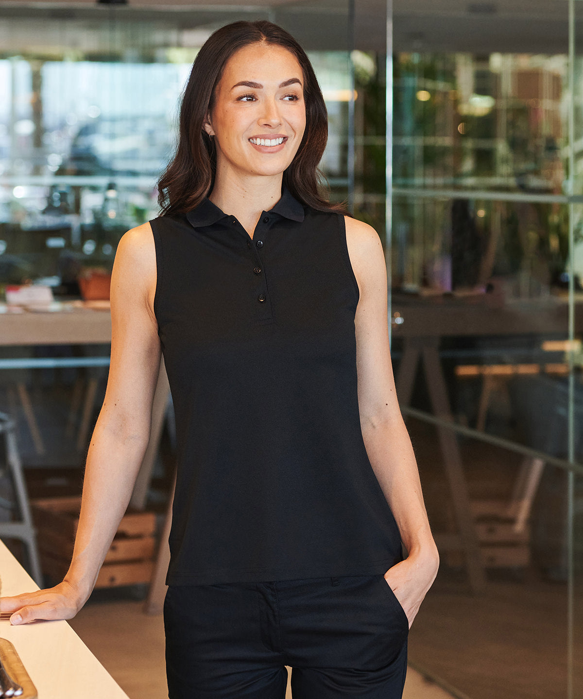 Women's sleeveless Coolplus® polo shirt