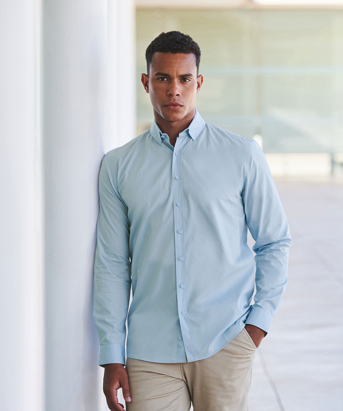 Long sleeve 'cotton-feel' Coolplus® shirt