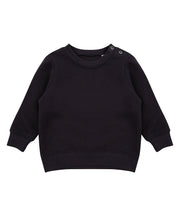 Crew neck sweatshirt with shoulder poppers