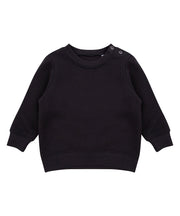 Crew neck sweatshirt with shoulder poppers