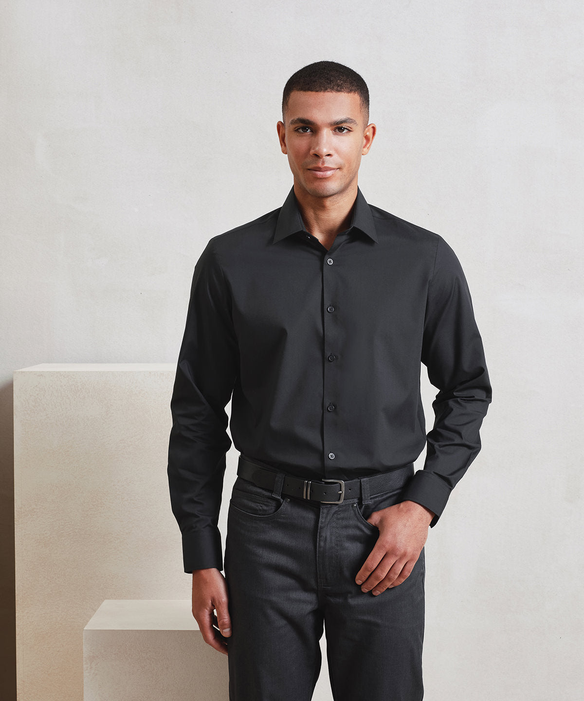 Long sleeve 'Recyclight’ poplin shirt