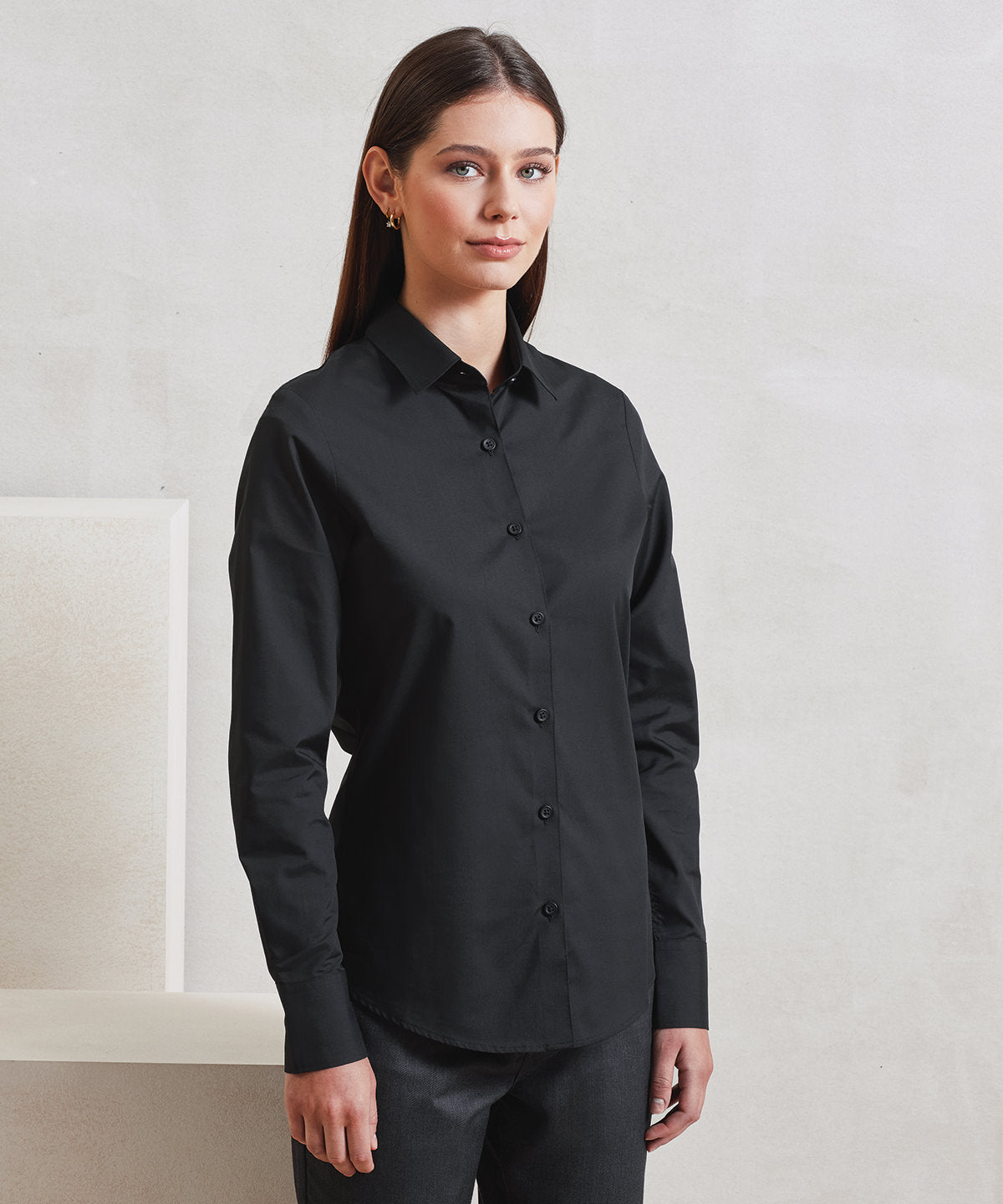 Women's long sleeve 'Recyclight' poplin shirt