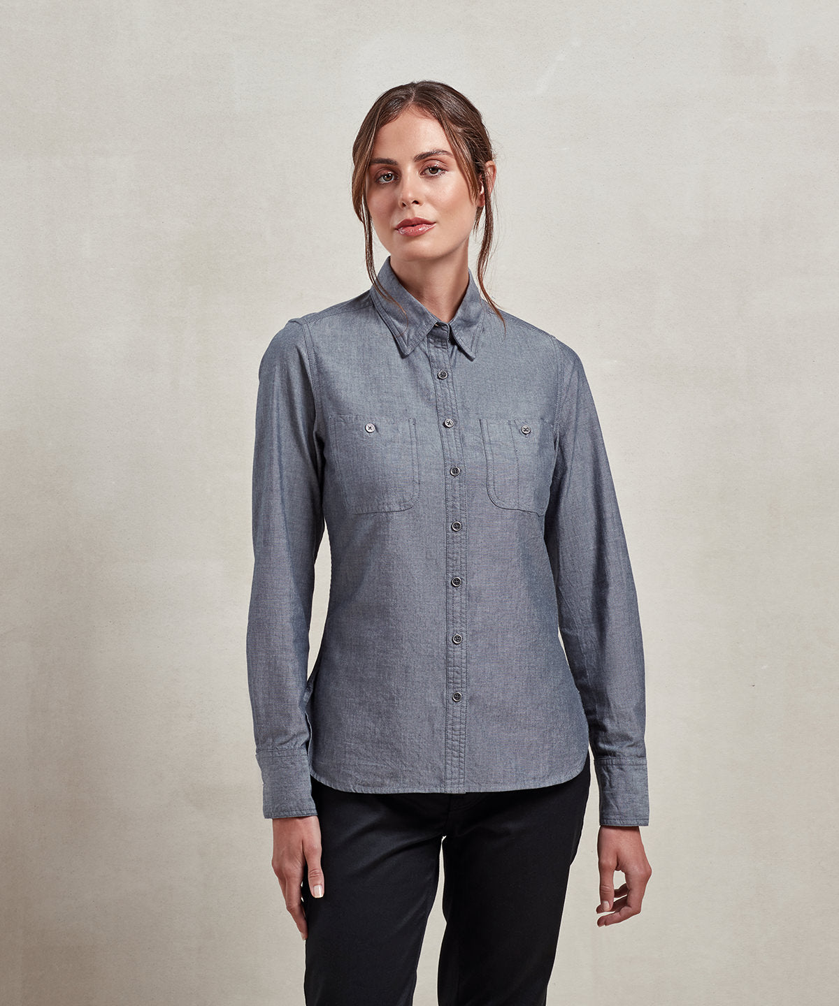 Women's Chambray shirt, organic and Fairtrade certified