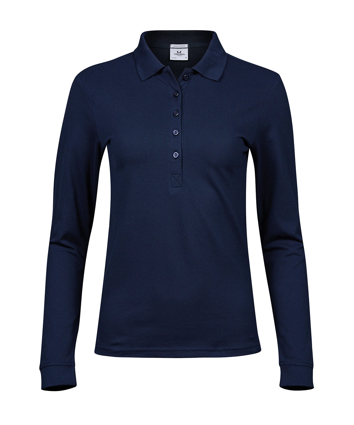 Women's luxury stretch long sleeve polo (146)