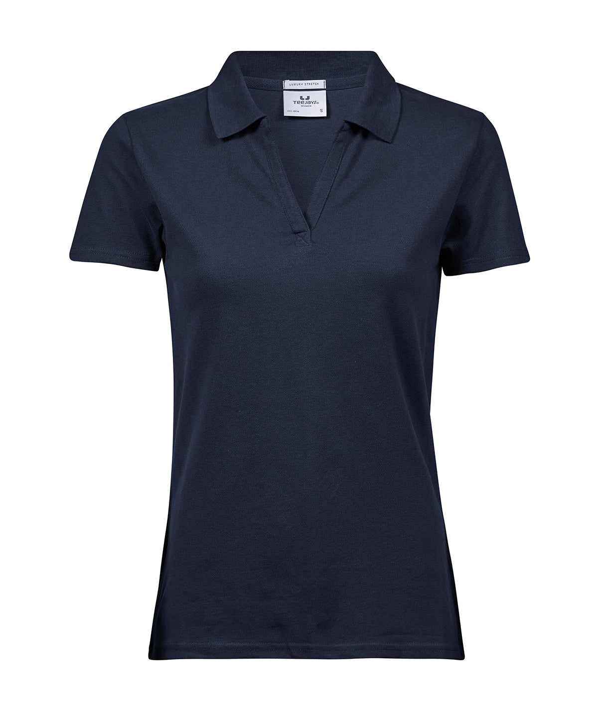Women's luxury stretch v-neck polo (1409)