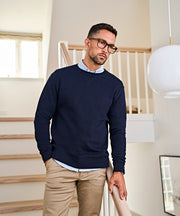 Ribbed interlock crew neck (5504)